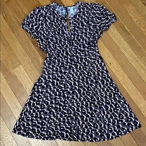 Purple Leopard Print Dress